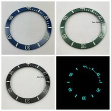 38mm Super Luminous Watch Bezel Insert Black/Blue/Green Ceramic Bezel Ring Insert Watch Parts Fits For 40mm Watches 2024 - buy cheap