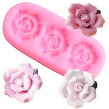 3D Роза силиконовые формы в виде цветка DIY бордюр для торта инструменты для украшения тортов из мастики шоколадный кекс Топпер конфеты глина формы из смолы 2024 - купить недорого