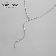 Женское Ожерелье с длинной секцией AsinLove, минималистичное ожерелье из стерлингового серебра 925 пробы, изысканное ювелирное изделие 2024 - купить недорого