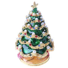 Christmas Tree Trinket Box,Jewelry Organizer Jewelry Trinket Box Unique Gift NEW 2024 - buy cheap