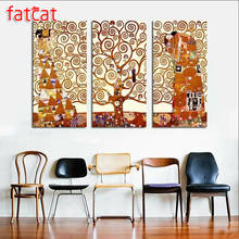 FATCAT Klimt Tree of Life Large triptych 5D Diy Diamond Painting full mosaic diamond Embroidery Sale Wall Decoration AE1756 2024 - buy cheap