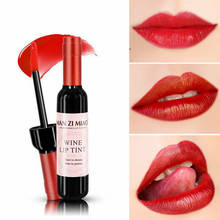 Lip gloss hidratante líquido 6 cores, garrafa de vinho tinto, batom à prova d'água, longa duração, sexy, vermelho lábio, cosméticos, maquiagem 2024 - compre barato