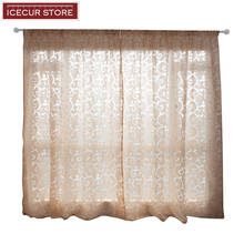 ICECUR-cortinas de tul de estilo europeo para dormitorio, sala de estar, decoración del hogar, telas de tul modernas para ventana 2024 - compra barato