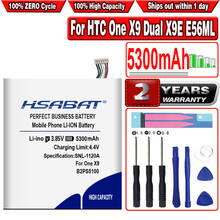 Hsabat-bateria b2ps5100 de 5300mah para celular, bateria para htc one, x9 dual, x9e, e56ml, x9u, desejo 10 pro, d10w, d820u, d820s, d820t, 826d, 826w, d10i 2024 - compre barato