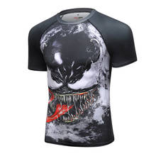 Camiseta de compressão masculina, justa, estampa 3d, fantasia de halloween, cosplay, manga curta, roupas para homens 2024 - compre barato