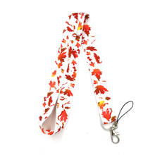 Maple Leaves Neck Strap Keychain Lanyard For Keys USB ID Badge Holder Hang Rope Webbing Ribbon Mobile Phone Accessories 2024 - buy cheap