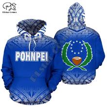Newfashion ilha país bandeira pohnpei polinésia cultura retro tatuagem agasalho masculino/feminino pulôver harajuku 3dprint hoodies A-3 2024 - compre barato