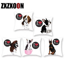 Decorative Throw Pillows Case  Polyester Animals Pets Dogs Pillows Cushion Covers Case for Sofa Home Decoration 45x45cm 2024 - buy cheap