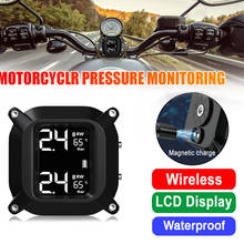 2021 Magnetic USB Charging Motorcycle TPMS Motor Tire Pressure Tyre Temperature Monitoring Alarm System With 2 External Sensors 2024 - buy cheap