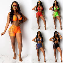 Новый стиль комплект бикини бюстгальтер с подкладкой сексуальный купальник с высокой талией женский купальный костюм для пляжа купальный костюм вечерние Бразильские Купальники 2024 - купить недорого