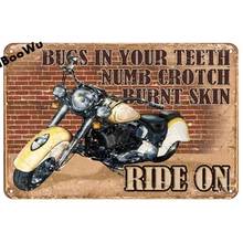 Motorcycle Poster Vintage Retro Metal Tin Plaque Signs Plate Pub Bar Garage Home Wall Decor 20x30cm 2024 - buy cheap