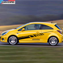 Гонки Спорт полосы двери автомобиля боковой Декор стикер для Opel-Corsa OPC 3-5 дверей на Автомобильный кузов виниловый наклейки Exteiror аксессуары 2024 - купить недорого