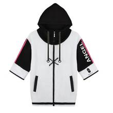 Game Arknights zipper Hoodie Sniper Exusiai Cosplay Hooded Coat short sleeve Jacket Spring Autumn Outerwear Tops 2024 - buy cheap