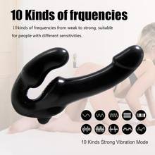 Adult Sex Toys Strapless Strap-on Dildo Vibrator for Couples Strapon for Lesbian Wireless Remote Control Double-heads Vibrator 2024 - buy cheap