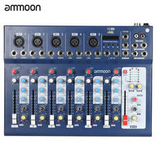 ammoon F7-USB 7-Channel Mic Line Audio Sound Mixer Mixing Console with USB Input 48V Phantom Power 3 Bands Equalizer 2024 - buy cheap