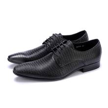 2019 autumn 100% genuine leather formal shoes men high quality black lace up derby Business wedding dress shoes 2024 - buy cheap