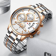 JLANDA New Men's Wrist Watches Solid Steel Waterproof Coated Glass Luminous Three-Eye 6-Pin Fashion Casual Sport Style Quartz 2024 - buy cheap