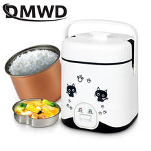 DMWD 110V/220V Mini Electric Rice Cooker Food Cooking Machine Eggs Meal Steamer Porridge Soup Stew Pot Heating Lunch Box Warmer 2024 - buy cheap