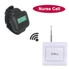 Wireless Nurse Calling System 433.92 MHz 1 Watch Receiver+1  Button Transmitter White For Hospital Restaurant Service 2024 - buy cheap