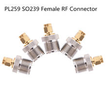 1pc SMA macho enchufe a UHF PL259 SO239 hembra adaptador conector de RF Cable 2024 - compra barato