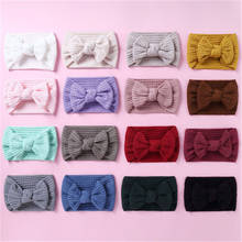 Winter Knitted Elastic Headbands Turban For Girls Knitting Wool Hairband Crochet Bow Wide Headbands Hair Accessories 2024 - buy cheap