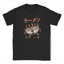 Yokai Ramen T Shirt Men Pure Cotton Awesome T-Shirts Food Monster Spirit Japanese Tee Shirt Camisetas Tops O Neck Plus Size 2024 - buy cheap