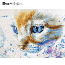 Evershine 5D DIY Diamond Painting Cat Full Square Round Diamond Embroidery Animal Cross Stitch Kit Mosaic Rhinestones Art 2024 - buy cheap