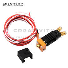 Creativity 2 in 1 Out Dual Color Metal Hotend Extruder Kit with Cable 0.4mm Brass Nozzle Print Heat 12V for CR-10 Series Ender-3 2024 - buy cheap