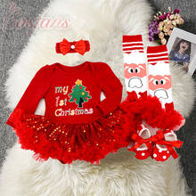 Baby Christmas outfits Baby Girl Clothing Set Red Bling-Bling My First Christmas Outfits Funny  Christmas Party Tutu Costumes 2024 - buy cheap