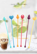 6PCS Heart Shape Cute Honey Coffe Swizzle Stirring Stick Mixing Cocktail Coffee Stirrer  Wine Drink Bar Accessory 2024 - buy cheap