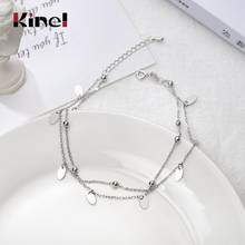 Kinel New Fashion 100% 925 Sterling Silver Anklets for Women Bracelet On The Leg Chains Real Sterling Silver Girl Anklet Jewelry 2024 - buy cheap