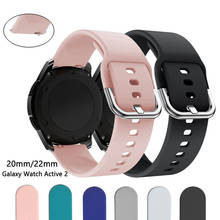Ремешок силиконовый для Samsung Galaxy Watch 42 мм 46 мм Active 2 Gear S2 S3, браслет для наручных часов Huawei Huami Amazfit, 20 мм 22 мм 2024 - купить недорого