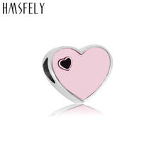 HMSFELY 316l Stainless Steel Enamel Heart Charm Beads  For DIY Mother's Day Gift Charms Bracelets Jewelry Making Bead 4pcs 2024 - buy cheap