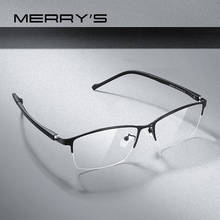 MERRYS DESIGN Men Titanium Alloy Glasses Frame Myopia Prescription Eyeglasses Business Optical Frame TR90 Legs S2204 2024 - buy cheap