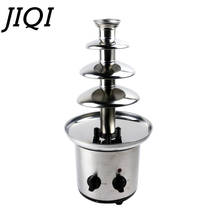 JIQI 4 Tiers Electric Chocolate Fountain maker machine Sauce heater Chocolate Fondue Wedding Birthday Christmas pump Machine 2024 - buy cheap