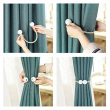 Cortina magnética clipe cortina suportes tieback pendurado bola fivela gravata volta cortina acessórios decoração da sua casa 2024 - compre barato