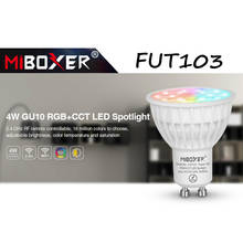 Miboxer FUT103 4W GU10 RGB+CCT LED Spotlight 2.4G Led Bulb light Wireless Remote LED lamp AC100-240V Bedroom Restaurant 2024 - buy cheap