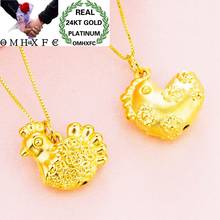 OMHXFC Wholesale European Fashion Woman Man Unisex Party Birthday Wedding Gift Cock Rooster 24KT Real Gold Charm Pendant PN181 2024 - buy cheap