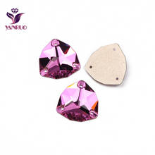 Yanruo 3272 triliant rosa aaaaa todos os tamanhos, strass de costura, alta qualidade, vidro strass para artesanato 2024 - compre barato