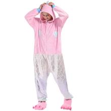 Pijamas de franela con dibujos de animales para adultos, disfraces de Cosplay con capucha, de sirena, lindo unicornio, Stitch, para fiesta familiar 2024 - compra barato