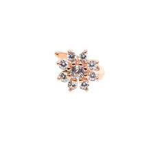 Dropshipping 1PC Women's Fashion Cz Crystal Flower U Shape Ear Cuff Clip-on No Piercing Earring high quality 100% 925 silver 2024 - buy cheap