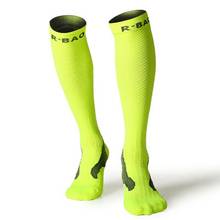 R-BAO 1 Pair Professional men's Cycling Long Socks Bike Anti-slip Running Compression Sport Socks Ankle Leg Shin Guard Protector 2024 - buy cheap