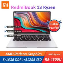 Xiaomi-ordenador portátil RedmiBook 13 Original, Laptop AMD Ryzen 5 4500U, 8GB/16GB, DDR4 + 512GB SSD, 13,3 pulgadas, ultrafino, Win10 2024 - compra barato