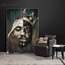 Póster de arte de pared Tupac Shakur The B.I.G Biggie Smalls 2PAC, impresión en lienzo, pintura de Hip Hop rapero King, imágenes de pared para decoración del hogar 2024 - compra barato