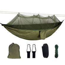 1-2 Person Portable Outdoor Camping Hammock with Mosquito Net High Strength Parachute Fabric Hanging Bed Hunting Sleeping Swing 2024 - buy cheap