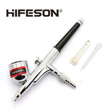 HIFESON Air Spray Brush Gun 0.3mm 9cc HF130 Pneumatic Mini Paint Spray Gun Tool Nozzle AirBrush Pen for Car Commercial Painting 2024 - buy cheap