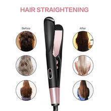 2 in 1 Flat Iron LED Hair Straightener Wave Hair Curling Irons Twist Straightening Ceramic Curling Iron Hair Curler for All Hair 2024 - buy cheap