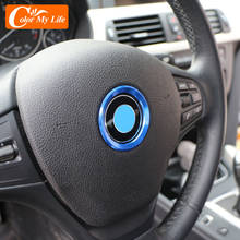 Цветная наклейка на руль из алюминиевого сплава для BMW F10 F11 F12 F13 F15 F16 F18 2010-2020, аксессуары 2024 - купить недорого