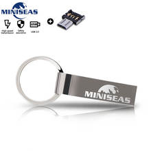 Mniseas Metal USB Flash Drive pendrive 128GB 64GB 32GB 16GB 8GB flash Memory stick pen drive usb stick cle usb Miniseas 2024 - buy cheap
