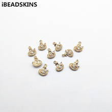 ¡Nueva llegada! Zirconia cúbica con forma de pavo real, accesorio de cobre para piezas de pendientes, accesorios, joyería hecha a mano DIY, 13x11mm 2024 - compra barato